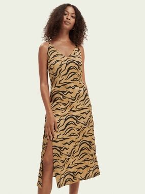 NWOT Scotch And Soda Tiger Print Slip Dress Small